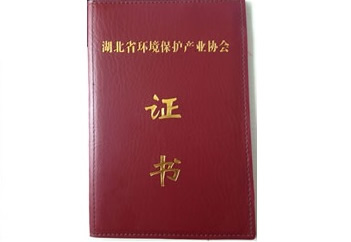 湖北省環(huán)境保護產業(yè)協(xié)會證書